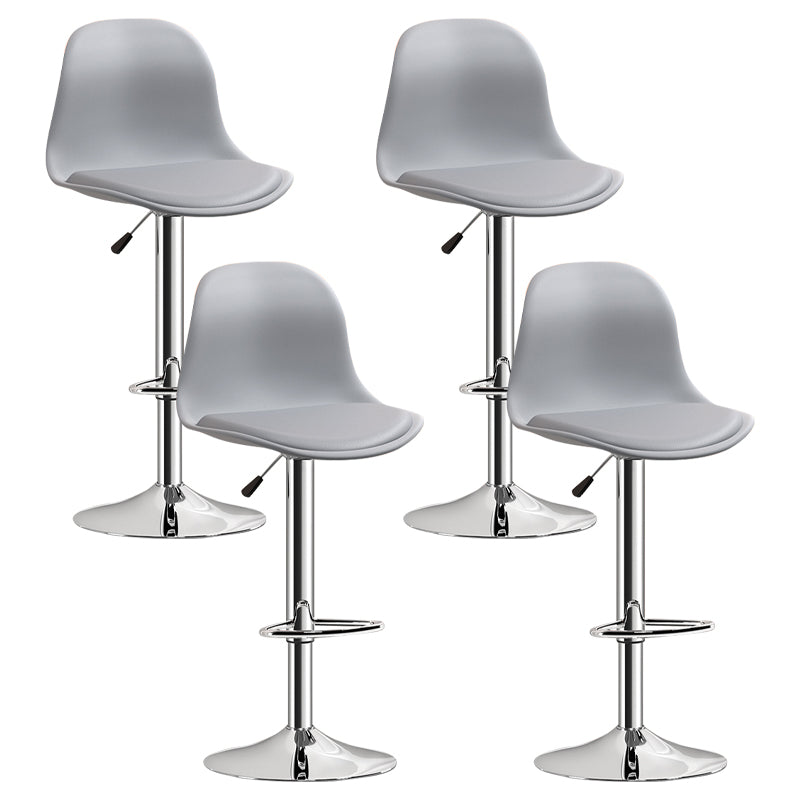 Indoor Swivel Bar Stools Folding with Metal Legs Counter Stool Grey 4 Piece Set Clearhalo 'Bar Furniture' 'Bar Stools' 'bar_stools' 'furn' 'furn_bar_stools' 'Furniture' 'Kitchen & Dining Furniture' 7362575
