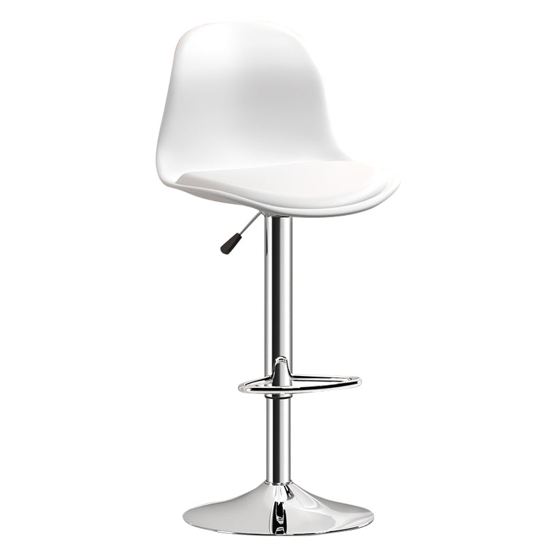 Indoor Swivel Bar Stools Folding with Metal Legs Counter Stool White 1 Piece Clearhalo 'Bar Furniture' 'Bar Stools' 'bar_stools' 'furn' 'furn_bar_stools' 'Furniture' 'Kitchen & Dining Furniture' 7362581