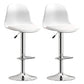 Indoor Swivel Bar Stools Folding with Metal Legs Counter Stool White 2 Piece Set Clearhalo 'Bar Furniture' 'Bar Stools' 'bar_stools' 'furn' 'furn_bar_stools' 'Furniture' 'Kitchen & Dining Furniture' 7362582