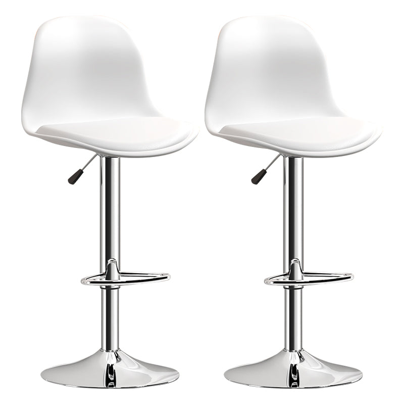 Indoor Swivel Bar Stools Folding with Metal Legs Counter Stool White 2 Piece Set Clearhalo 'Bar Furniture' 'Bar Stools' 'bar_stools' 'furn' 'furn_bar_stools' 'Furniture' 'Kitchen & Dining Furniture' 7362582