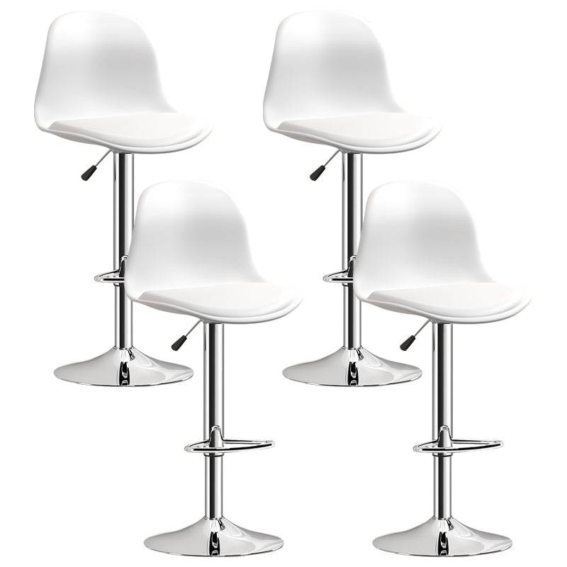 Indoor Swivel Bar Stools Folding with Metal Legs Counter Stool White 4 Piece Set Clearhalo 'Bar Furniture' 'Bar Stools' 'bar_stools' 'furn' 'furn_bar_stools' 'Furniture' 'Kitchen & Dining Furniture' 7362583