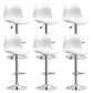 Indoor Swivel Bar Stools Folding with Metal Legs Counter Stool White 6 Piece Set Clearhalo 'Bar Furniture' 'Bar Stools' 'bar_stools' 'furn' 'furn_bar_stools' 'Furniture' 'Kitchen & Dining Furniture' 7362584