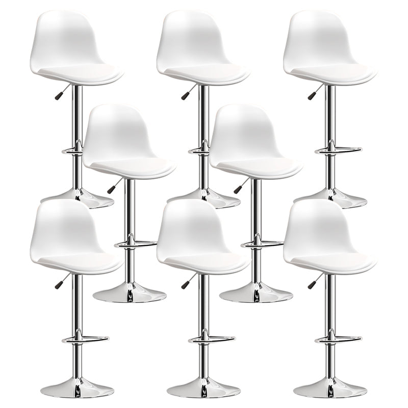 Indoor Swivel Bar Stools Folding with Metal Legs Counter Stool White 8 Piece Set Clearhalo 'Bar Furniture' 'Bar Stools' 'bar_stools' 'furn' 'furn_bar_stools' 'Furniture' 'Kitchen & Dining Furniture' 7362585