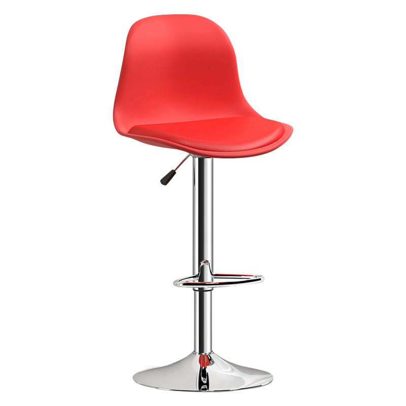 Indoor Swivel Bar Stools Folding with Metal Legs Counter Stool Red 1 Piece Clearhalo 'Bar Furniture' 'Bar Stools' 'bar_stools' 'furn' 'furn_bar_stools' 'Furniture' 'Kitchen & Dining Furniture' 7362586