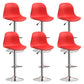 Indoor Swivel Bar Stools Folding with Metal Legs Counter Stool Red 6 Piece Set Clearhalo 'Bar Furniture' 'Bar Stools' 'bar_stools' 'furn' 'furn_bar_stools' 'Furniture' 'Kitchen & Dining Furniture' 7362589