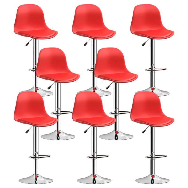 Indoor Swivel Bar Stools Folding with Metal Legs Counter Stool Red 8 Piece Set Clearhalo 'Bar Furniture' 'Bar Stools' 'bar_stools' 'furn' 'furn_bar_stools' 'Furniture' 'Kitchen & Dining Furniture' 7362590