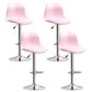 Indoor Swivel Bar Stools Folding with Metal Legs Counter Stool Pink 4 Piece Set Clearhalo 'Bar Furniture' 'Bar Stools' 'bar_stools' 'furn' 'furn_bar_stools' 'Furniture' 'Kitchen & Dining Furniture' 7362593
