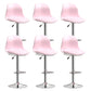 Indoor Swivel Bar Stools Folding with Metal Legs Counter Stool Pink 6 Piece Set Clearhalo 'Bar Furniture' 'Bar Stools' 'bar_stools' 'furn' 'furn_bar_stools' 'Furniture' 'Kitchen & Dining Furniture' 7362594