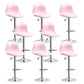 Indoor Swivel Bar Stools Folding with Metal Legs Counter Stool Pink 8 Piece Set Clearhalo 'Bar Furniture' 'Bar Stools' 'bar_stools' 'furn' 'furn_bar_stools' 'Furniture' 'Kitchen & Dining Furniture' 7362595