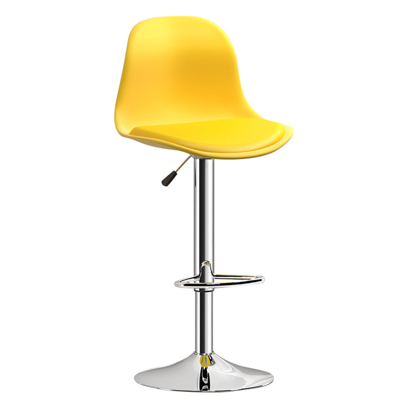 Indoor Swivel Bar Stools Folding with Metal Legs Counter Stool Yellow 1 Piece Clearhalo 'Bar Furniture' 'Bar Stools' 'bar_stools' 'furn' 'furn_bar_stools' 'Furniture' 'Kitchen & Dining Furniture' 7362596