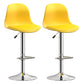 Indoor Swivel Bar Stools Folding with Metal Legs Counter Stool Yellow 2 Piece Set Clearhalo 'Bar Furniture' 'Bar Stools' 'bar_stools' 'furn' 'furn_bar_stools' 'Furniture' 'Kitchen & Dining Furniture' 7362597