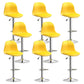 Indoor Swivel Bar Stools Folding with Metal Legs Counter Stool Yellow 8 Piece Set Clearhalo 'Bar Furniture' 'Bar Stools' 'bar_stools' 'furn' 'furn_bar_stools' 'Furniture' 'Kitchen & Dining Furniture' 7362600