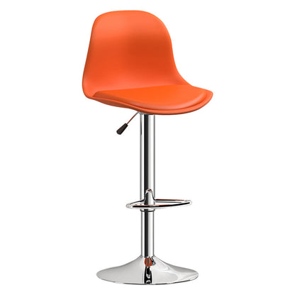 Indoor Swivel Bar Stools Folding with Metal Legs Counter Stool Orange 1 Piece Clearhalo 'Bar Furniture' 'Bar Stools' 'bar_stools' 'furn' 'furn_bar_stools' 'Furniture' 'Kitchen & Dining Furniture' 7362601