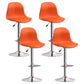 Indoor Swivel Bar Stools Folding with Metal Legs Counter Stool Orange 4 Piece Set Clearhalo 'Bar Furniture' 'Bar Stools' 'bar_stools' 'furn' 'furn_bar_stools' 'Furniture' 'Kitchen & Dining Furniture' 7362603