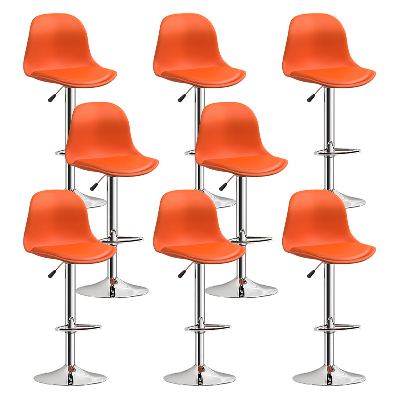 Indoor Swivel Bar Stools Folding with Metal Legs Counter Stool Orange 8 Piece Set Clearhalo 'Bar Furniture' 'Bar Stools' 'bar_stools' 'furn' 'furn_bar_stools' 'Furniture' 'Kitchen & Dining Furniture' 7362605