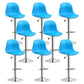 Indoor Swivel Bar Stools Folding with Metal Legs Counter Stool Blue 8 Piece Set Clearhalo 'Bar Furniture' 'Bar Stools' 'bar_stools' 'furn' 'furn_bar_stools' 'Furniture' 'Kitchen & Dining Furniture' 7362610