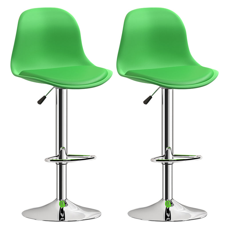 Indoor Swivel Bar Stools Folding with Metal Legs Counter Stool Green 2 Piece Set Clearhalo 'Bar Furniture' 'Bar Stools' 'bar_stools' 'furn' 'furn_bar_stools' 'Furniture' 'Kitchen & Dining Furniture' 7362612