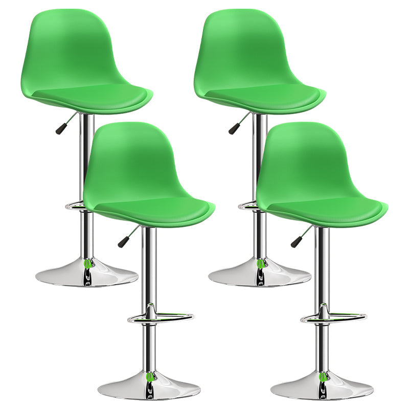 Indoor Swivel Bar Stools Folding with Metal Legs Counter Stool Green 4 Piece Set Clearhalo 'Bar Furniture' 'Bar Stools' 'bar_stools' 'furn' 'furn_bar_stools' 'Furniture' 'Kitchen & Dining Furniture' 7362613