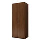 Armoire de garde-robe en bois massif armoire de rangement brun contemporain