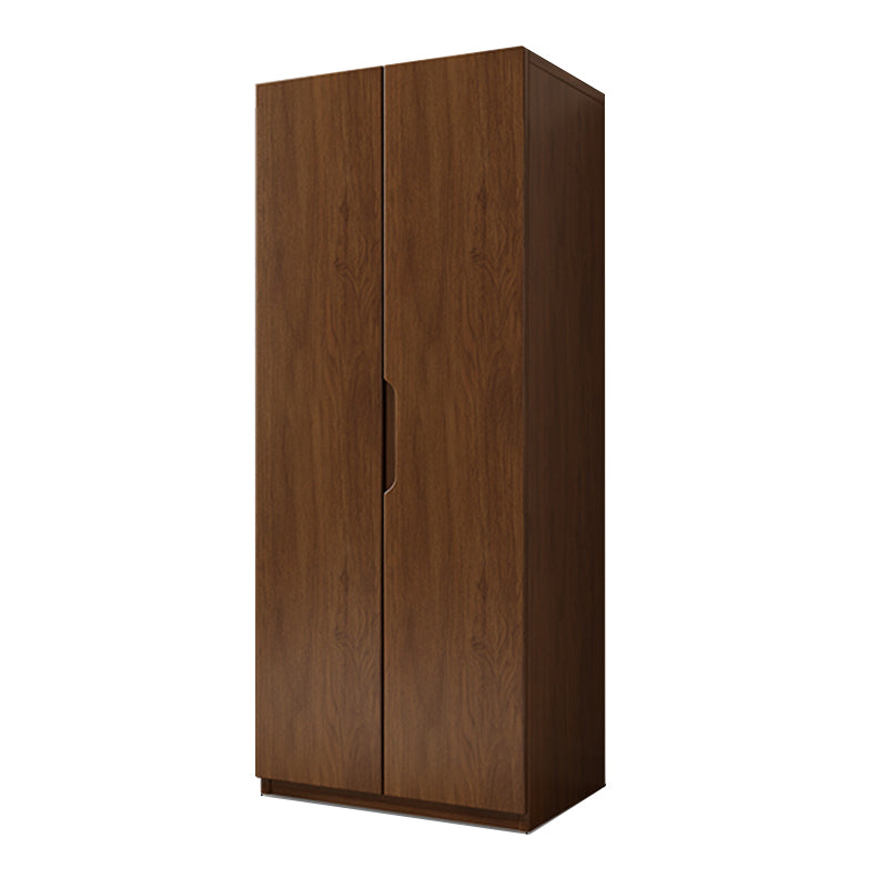 Armoire de garde-robe en bois massif armoire de rangement brun contemporain