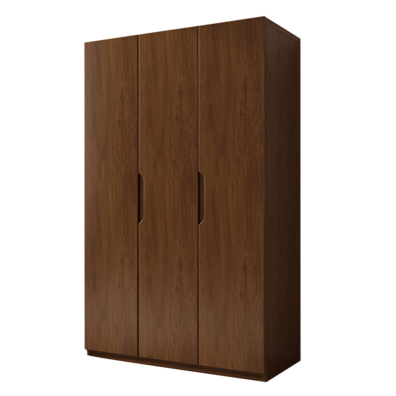 Armoire de garde-robe en bois massif armoire de rangement brun contemporain
