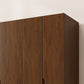 Armoire de garde-robe en bois massif armoire de rangement brun contemporain