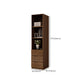 Armoire de garde-robe en bois massif armoire de rangement brun contemporain