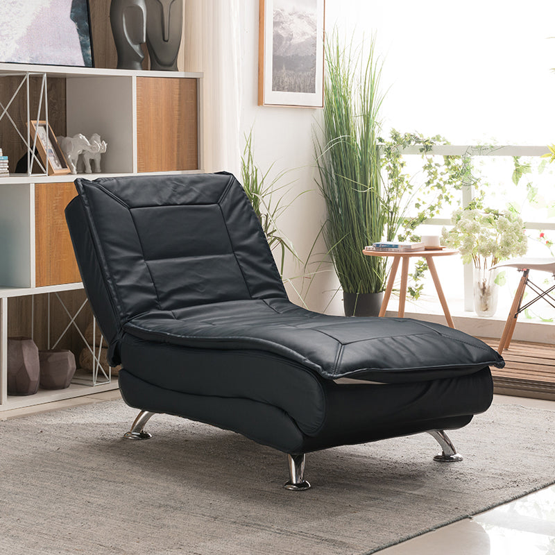 Modern Chaise Adjustable Chaise Lounge Chair for Living Room Dark Blue Clearhalo 'Chairs & Seating' 'Chaise Lounge' 'chaise_lounge' 'furn' 'furn_chaise_lounge' 'Furniture' 'Living Room Furniture' 7362804