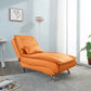 Modern Chaise Adjustable Chaise Lounge Chair for Living Room Orange Clearhalo 'Chairs & Seating' 'Chaise Lounge' 'chaise_lounge' 'furn' 'furn_chaise_lounge' 'Furniture' 'Living Room Furniture' 7362807