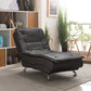Modern Chaise Adjustable Chaise Lounge Chair for Living Room Smoky Gray Clearhalo 'Chairs & Seating' 'Chaise Lounge' 'chaise_lounge' 'furn' 'furn_chaise_lounge' 'Furniture' 'Living Room Furniture' 7362809