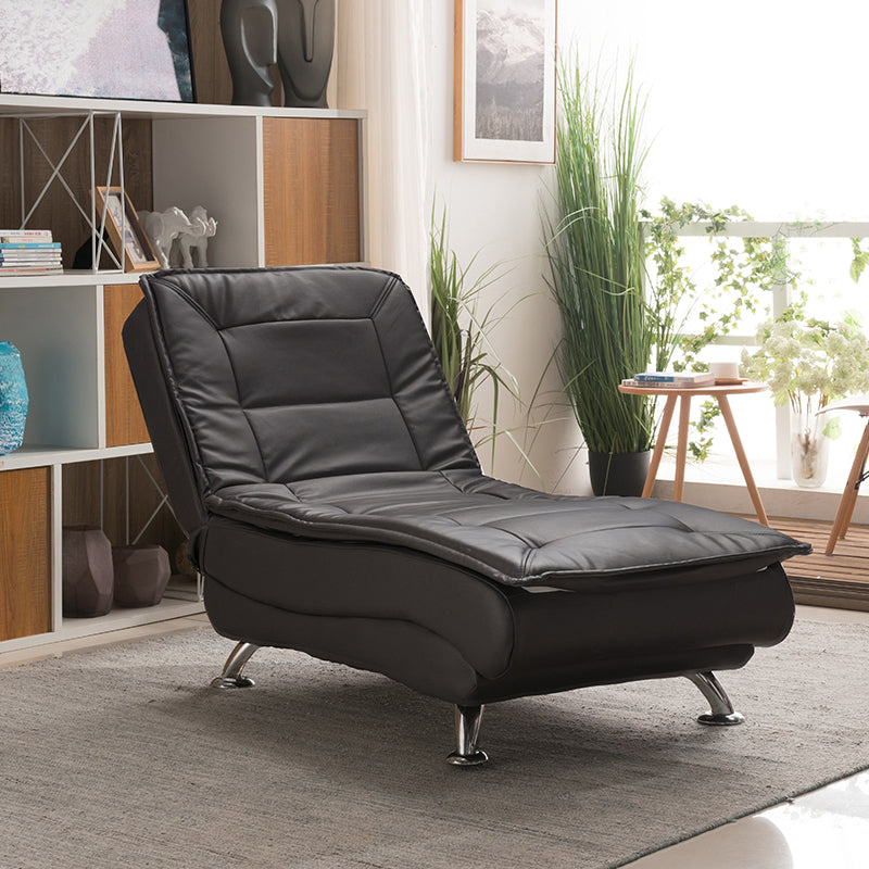 Modern Chaise Adjustable Chaise Lounge Chair for Living Room Smoky Gray Clearhalo 'Chairs & Seating' 'Chaise Lounge' 'chaise_lounge' 'furn' 'furn_chaise_lounge' 'Furniture' 'Living Room Furniture' 7362809
