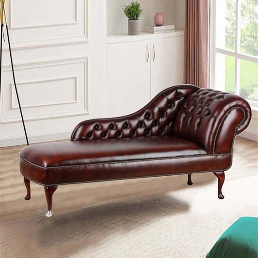 Traditional Chaise Lounge Couch Tufted Rolled Arm Chaise Lounge Clearhalo 'Chairs & Seating' 'Chaise Lounge' 'chaise_lounge' 'furn' 'furn_chaise_lounge' 'Furniture' 'Living Room Furniture' 7362848