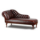 Traditional Chaise Lounge Couch Tufted Rolled Arm Chaise Lounge Reddish Brown Left-Arm Chaise Clearhalo 'Chairs & Seating' 'Chaise Lounge' 'chaise_lounge' 'furn' 'furn_chaise_lounge' 'Furniture' 'Living Room Furniture' 7362852