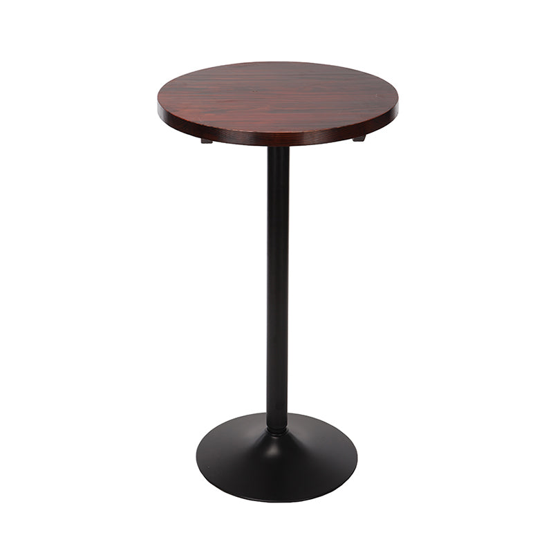 Juego de mesa de pub redonda de madera marrón, juego de mesa de bar interior contemporáneo de 1/3 piezas