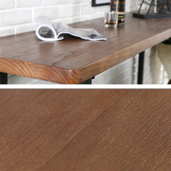 Set tavolo da pub industriale rettangolare Set tavolo da bar in legno da 1/4/7 pezzi con sgabelli marroni