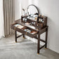Traditional Rubberwood Bedroom Storage Box 3 Drawers Vanity Table