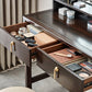 Traditional Rubberwood Bedroom Storage Box 3 Drawers Vanity Table