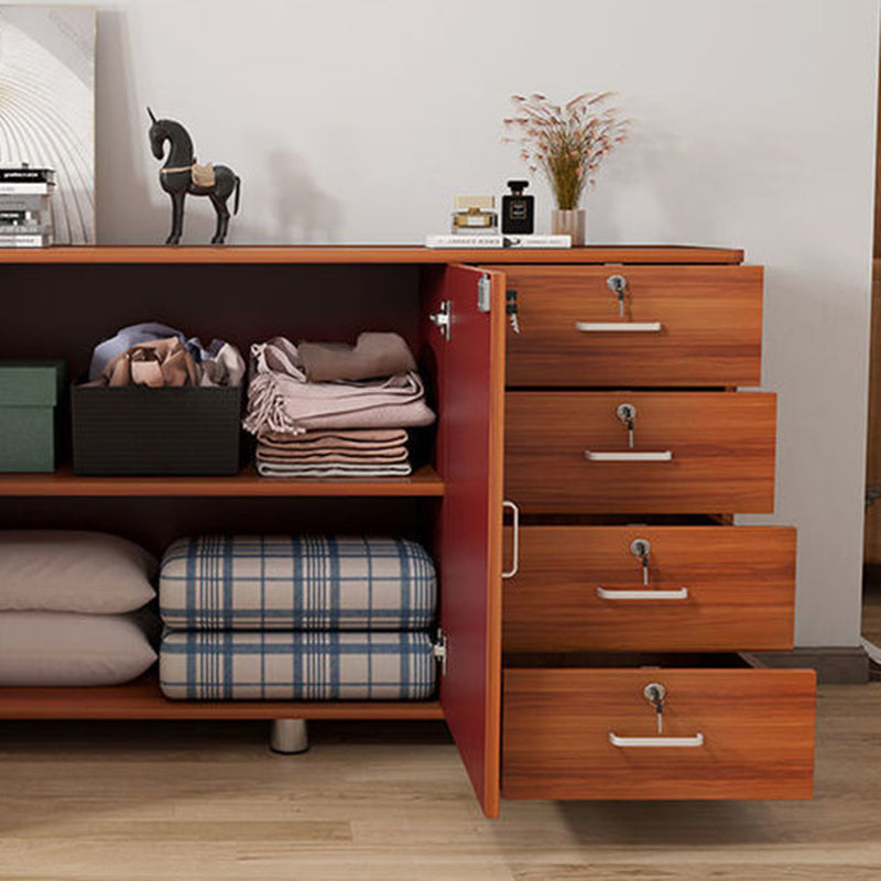 Traditional Wood Cabinet Drawers Storage File Cabinet with Shelves Clearhalo 'Filing Cabinets' 'filling_cabinets' 'furn' 'furn_filling_cabinets' 'Furniture' 'Office Furniture' 7363458