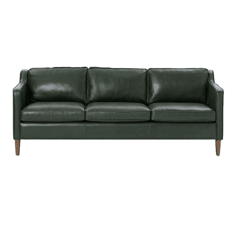 Canapé de bras carré arrière en vrac canapé en faux cuir stationnaire avec coussins