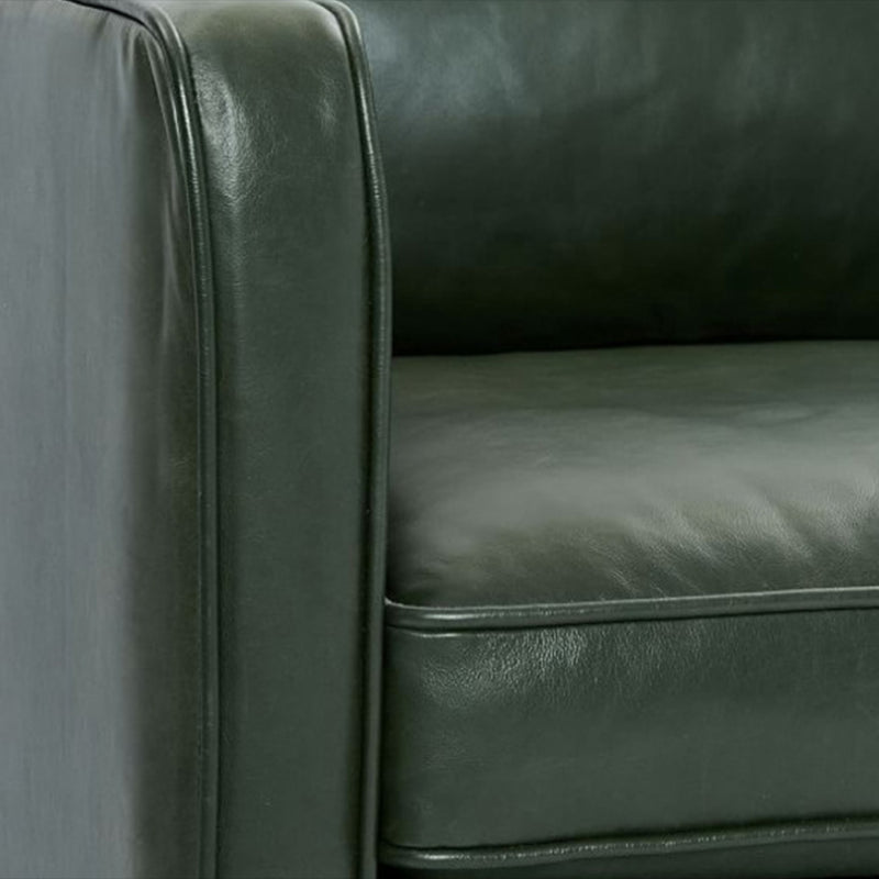Canapé de bras carré arrière en vrac canapé en faux cuir stationnaire avec coussins