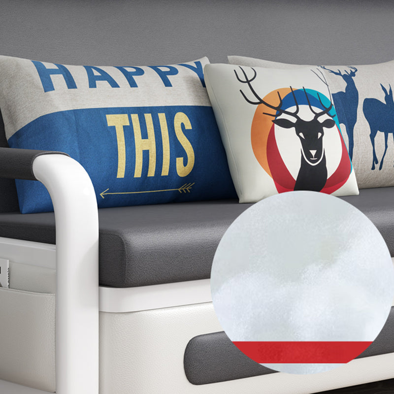 Square Arms Convertible Sofas Faux Leather Foldable Sleeper Sofa Clearhalo 'furn' 'furn_futons' 'Furniture' 'Futons & Daybeds' 'Futons' 'Living Room Furniture' 7363540