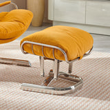 Yellow Standard Recliner with Extended Footrest in Microsuede Clearhalo 'Chairs & Seating' 'furn' 'furn_recliners' 'Furniture' 'Living Room Furniture' 'Recliners' 7363560