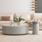 Drum Coffee Table Contemporary Stone Cocktail Table with 2 Storage Drawers Clearhalo 'Coffee & Accent Tables' 'Coffee Tables' 'coffee_tables' 'furn' 'furn_coffee_tables' 'Furniture' 'Living Room Furniture' 7363586