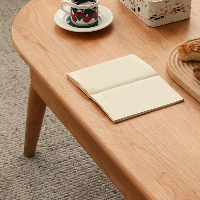 4 Legs Coffee Table Solid Wood Cocktail Table with 2 Storage Drawers Clearhalo 'Coffee & Accent Tables' 'Coffee Tables' 'coffee_tables' 'furn' 'furn_coffee_tables' 'Furniture' 'Living Room Furniture' 7363602