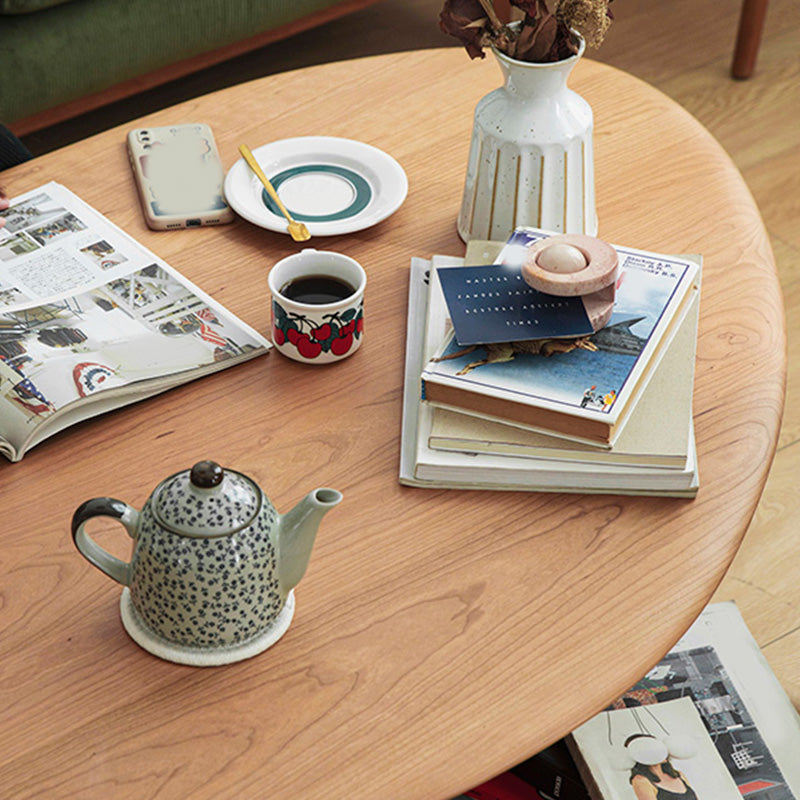 Abstract Coffee Table Contemporary Solid Wood Cocktail Table Clearhalo 'Coffee & Accent Tables' 'Coffee Tables' 'coffee_tables' 'furn' 'furn_coffee_tables' 'Furniture' 'Living Room Furniture' 7363610