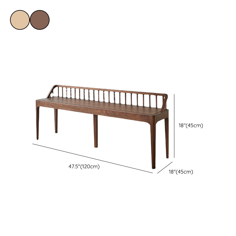 Banc de bois de cendre contemporain banc de sièges intérieurs avec 4 jambes