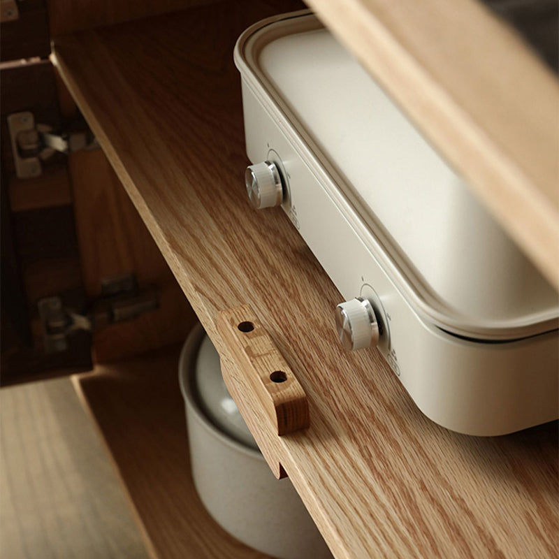 Tavolo da tavolo a buffet glam tavolo in legno massiccio con porte per sala da pranzo