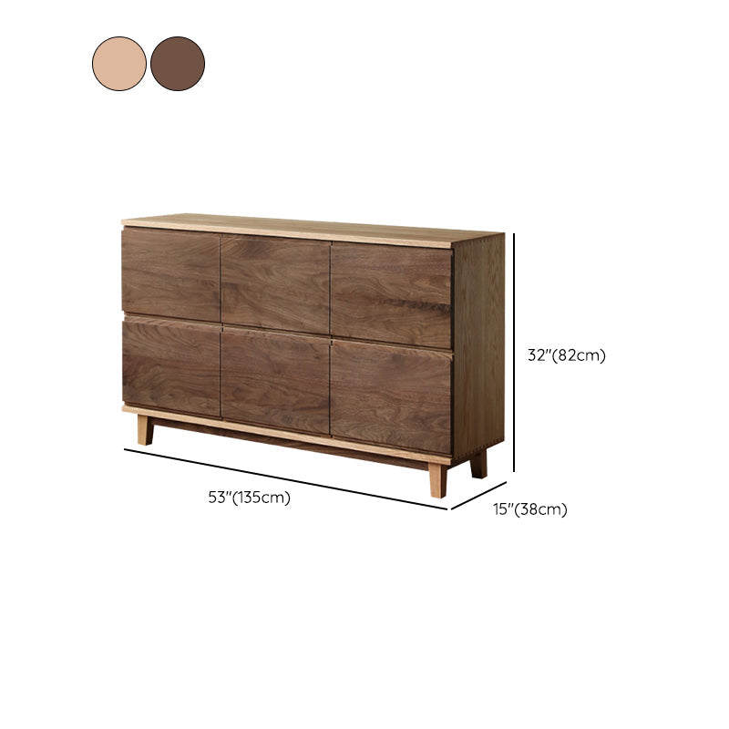 Tavolo da tavolo a buffet glam tavolo in legno massiccio con porte per sala da pranzo