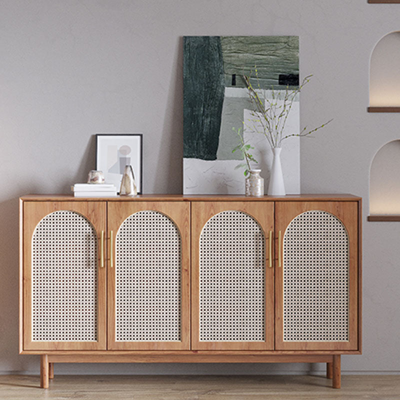 Modern Style Brown Wicker Sideboard Solid Wood Buffet Table for Dining Room https: res.litfad.com site img item 2023 01 21 7364052 1200x1200.jpg Clearhalo 'buffet_sideboard' 'Buffets & Sideboards' 'furn' 'furn_buffet_sideboard' 'Furniture' 'Kitchen & Dining Furniture' 7364052