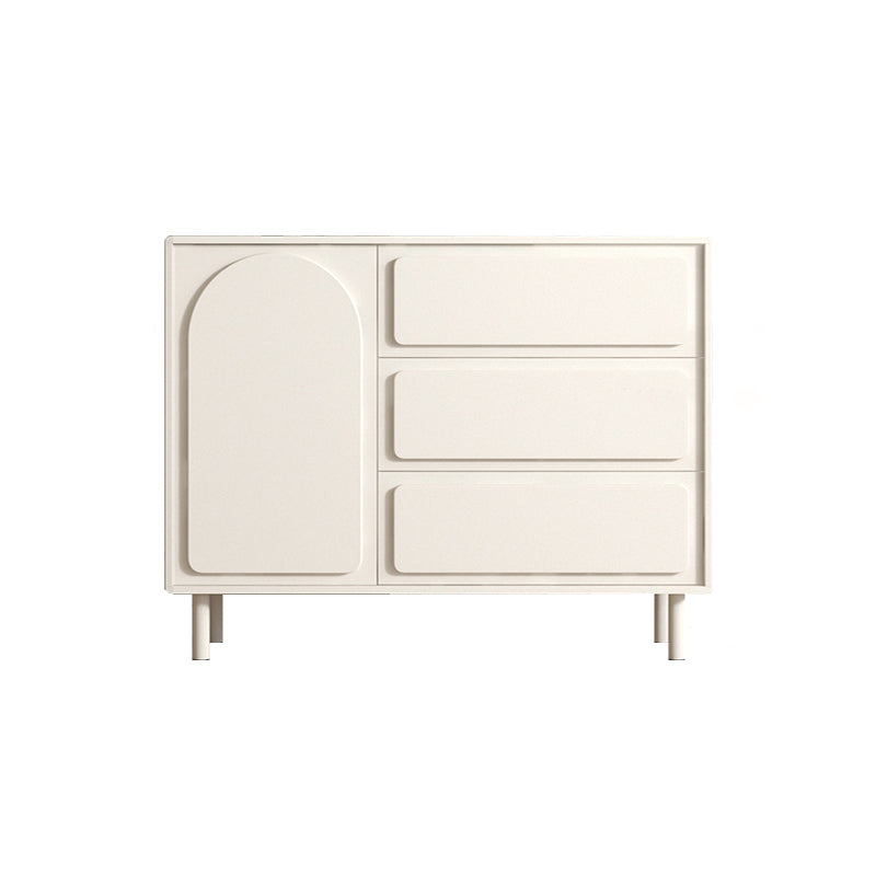 Moderno server di pranzo in legno ingegnerizzato in ingegnerizzazione del buffet bianco rettangolare